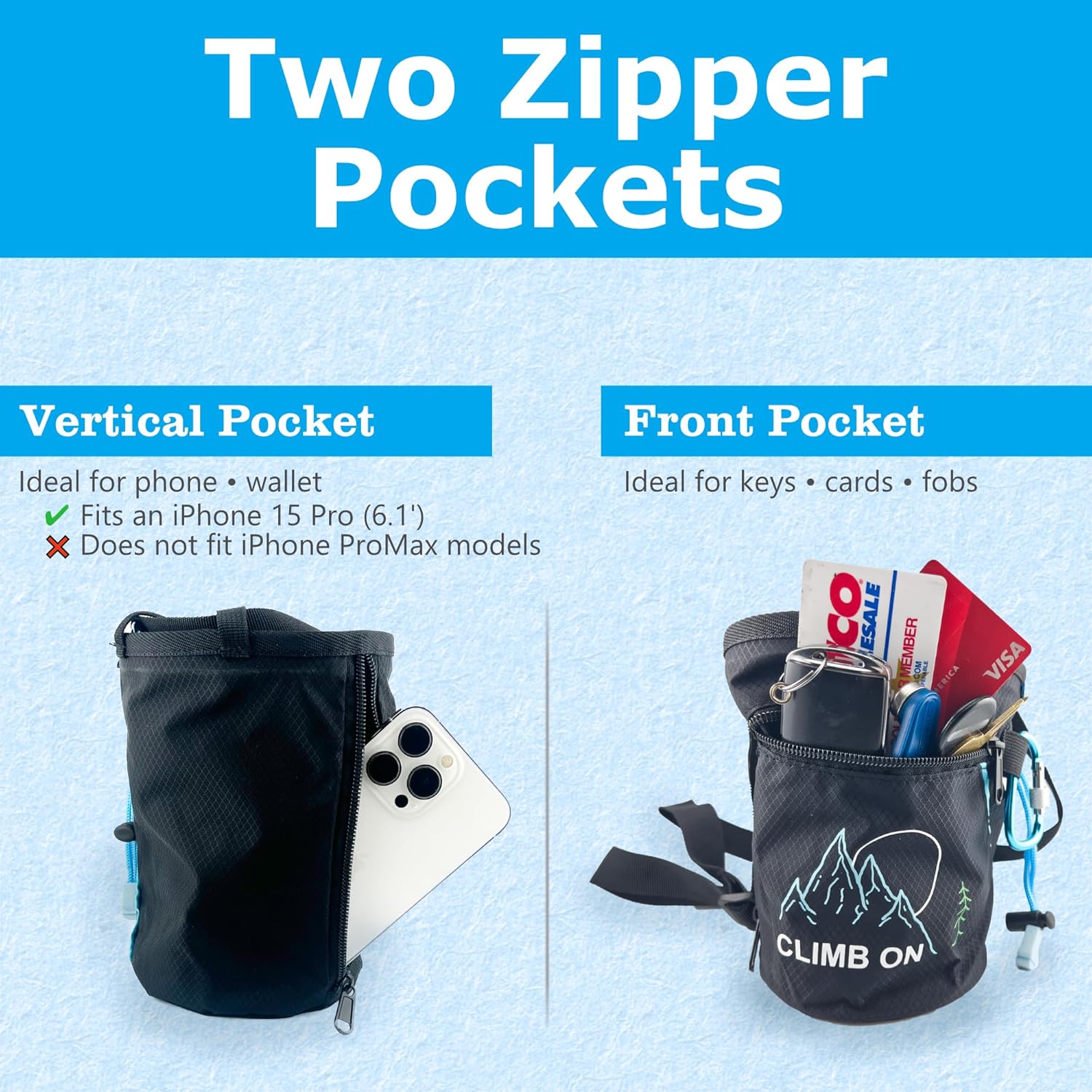 "Climb On" Standard Chalk Bag